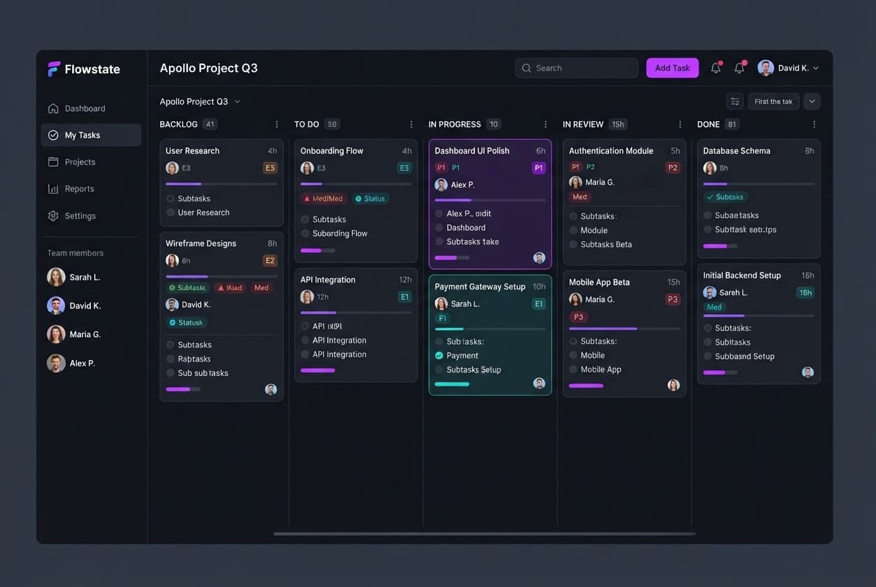 Task management workspace project preview